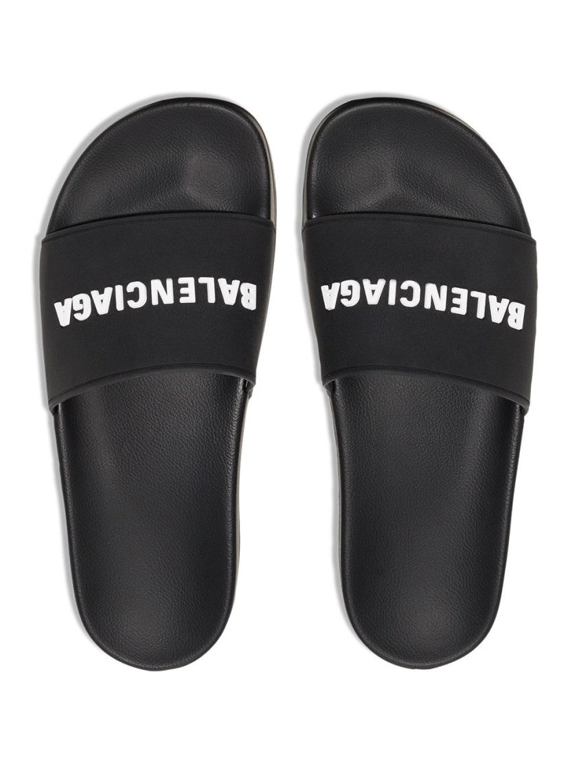 Balenciaga Logo Pool Slides