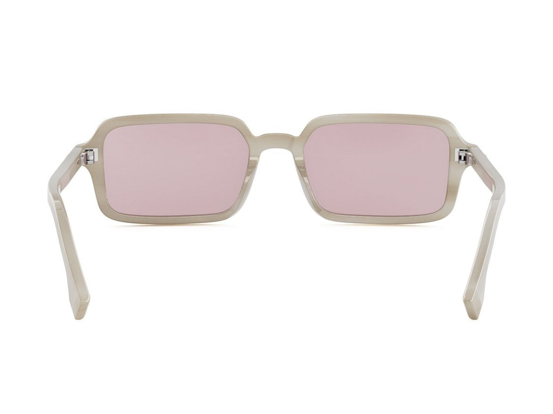 Fendi Fe40174i Translucent Acetate Rectangular Sunglasses