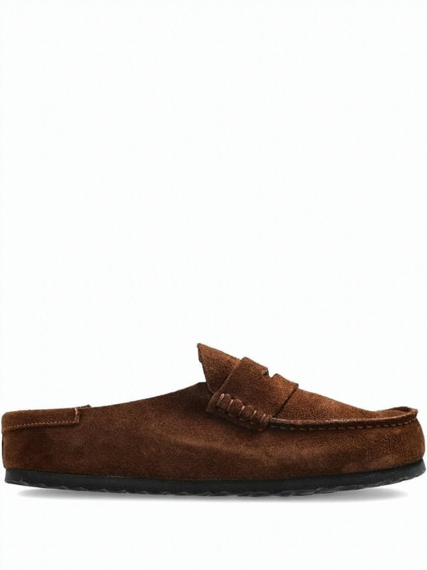 Birkenstock Moccasin-Inspired Suede Mule Slippers