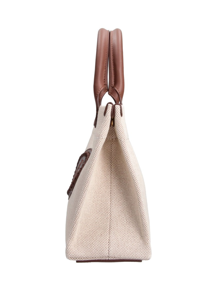 Burberry Beige Cotton Clovelly Tote Bag