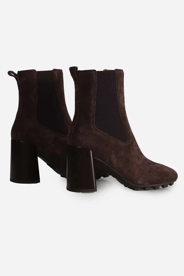 Hogan H695 Ankle Boots In Calfskin Suede