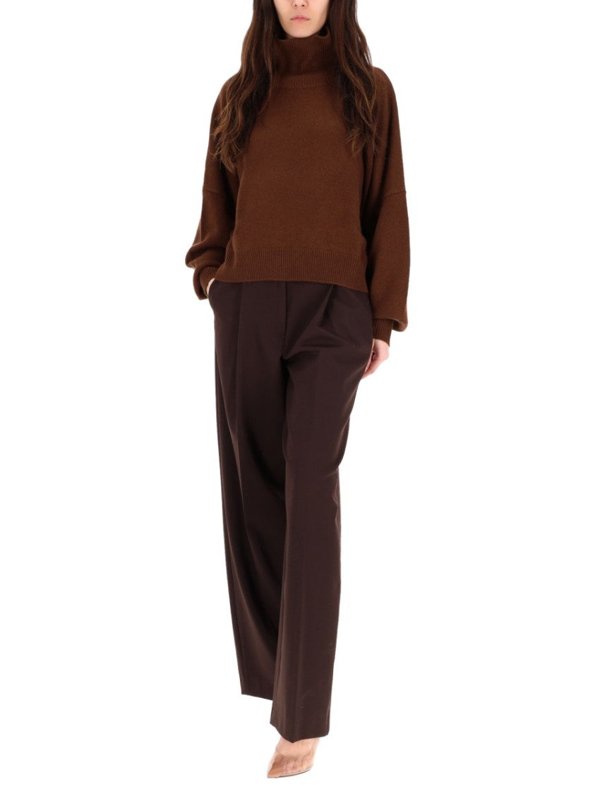 Loulou De Saison Rich Brown Luke Wool-Cashmere High-Neck Sweater