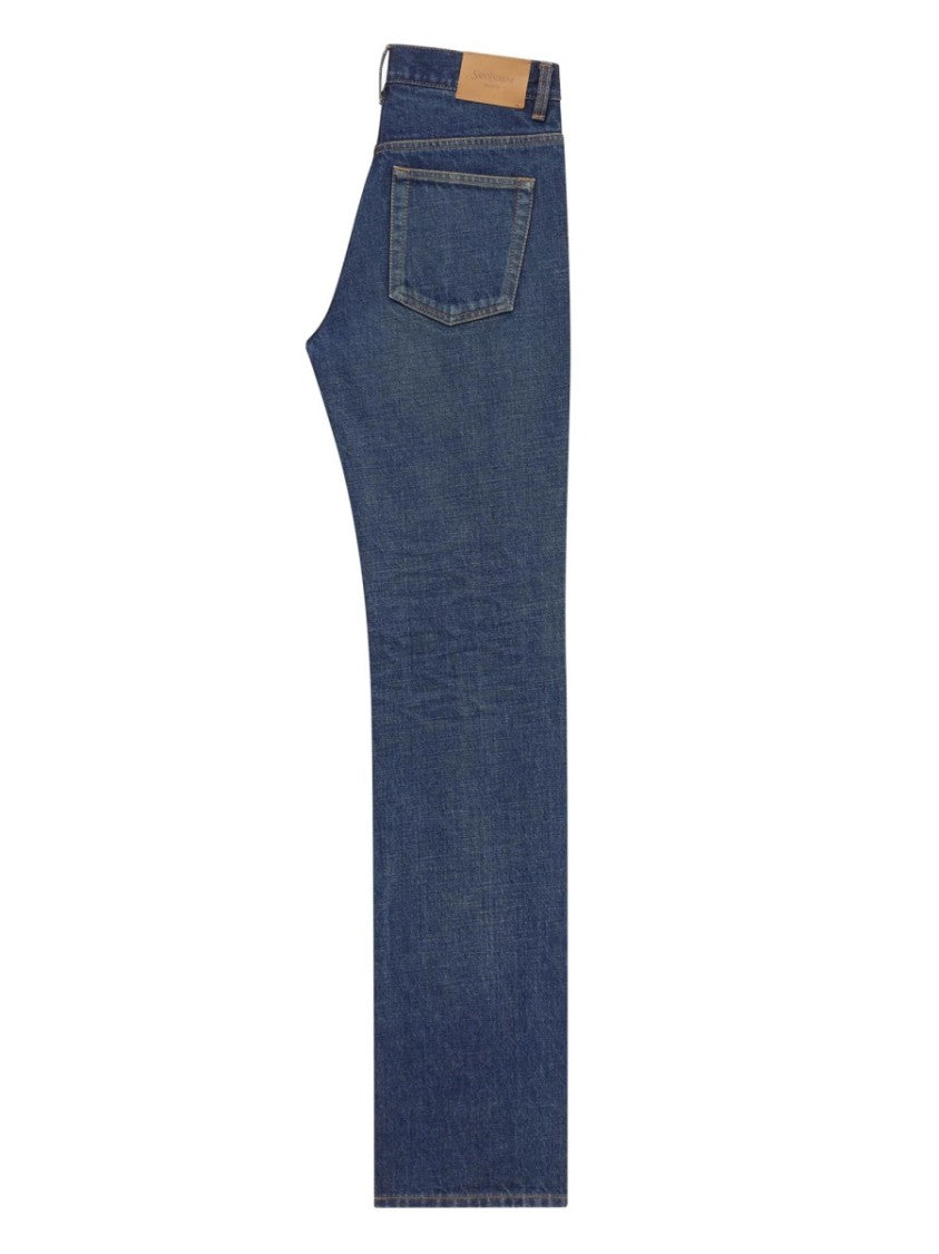 Saint Laurent Nico Straight-Leg Low Jeans