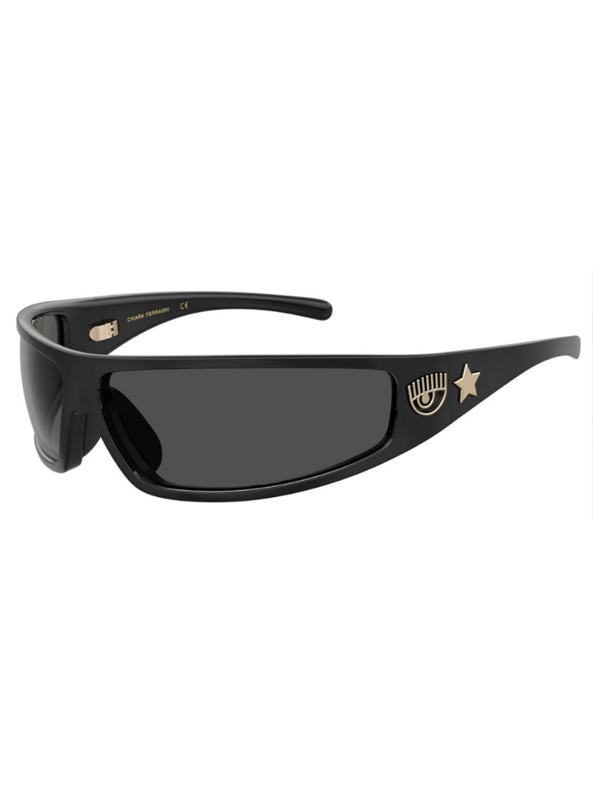 Cfc Cfc Cf 7017/S Sunglasses With Gold Emblem And Dark Grey Lenses