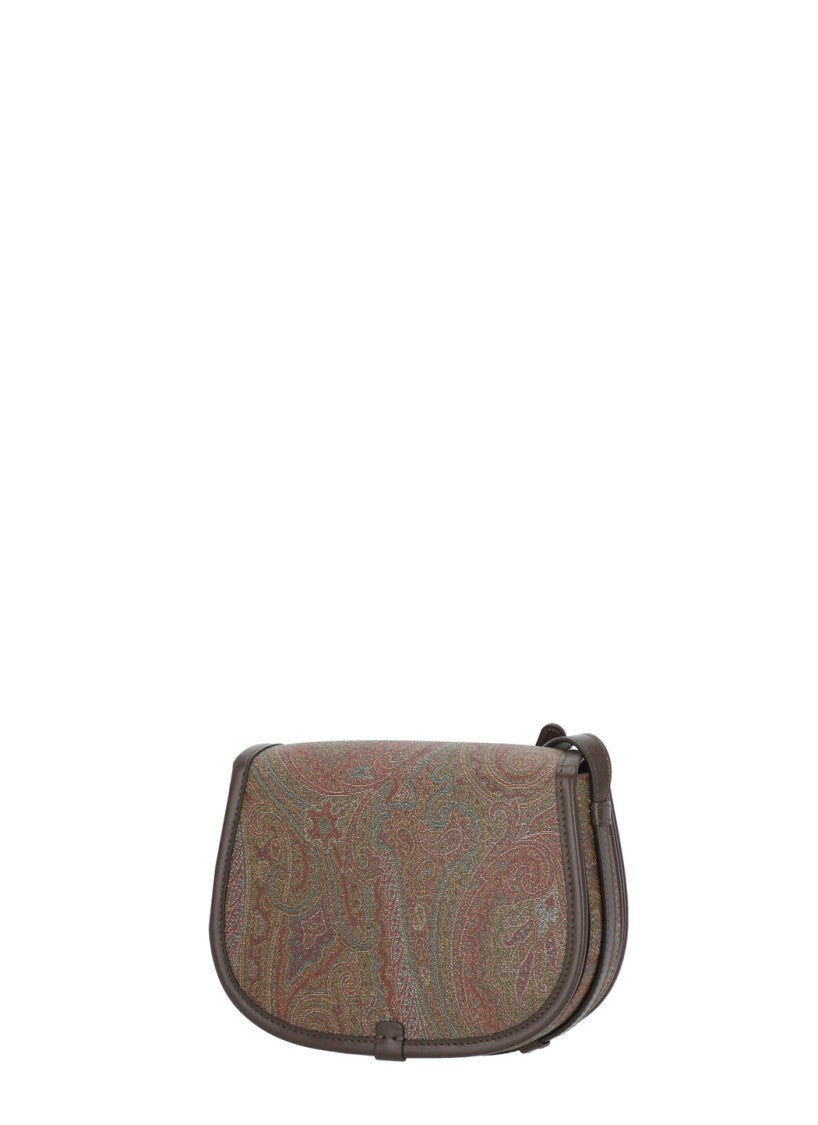 Etro Earthy Toned Paisley Pattern Shoulder Bag With Adjustable Strap