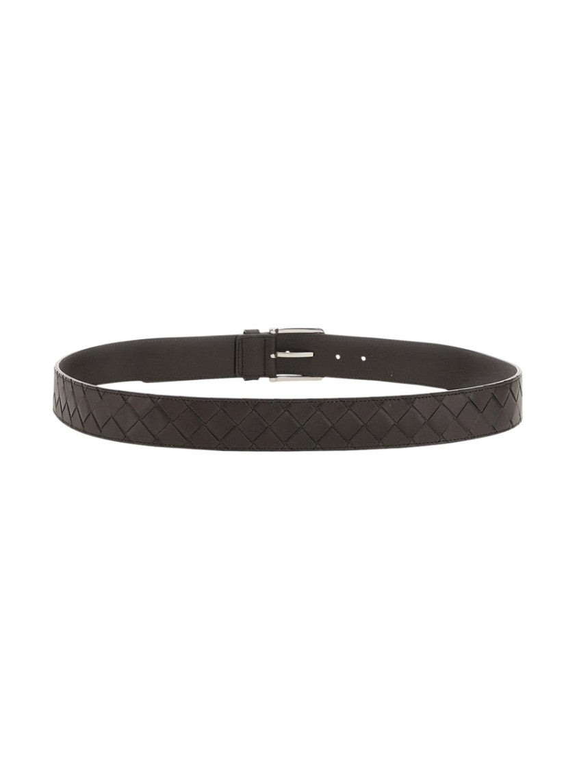 Bottega Veneta Woven Calfskin Leather Belt