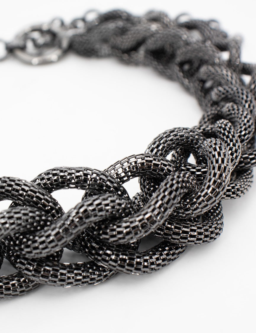 Antonelli Gray Chain Effect Necklace