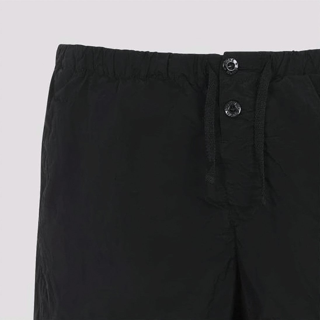 Stone Island Black Lightweight Polyamide Mid-Length Swim Shorts