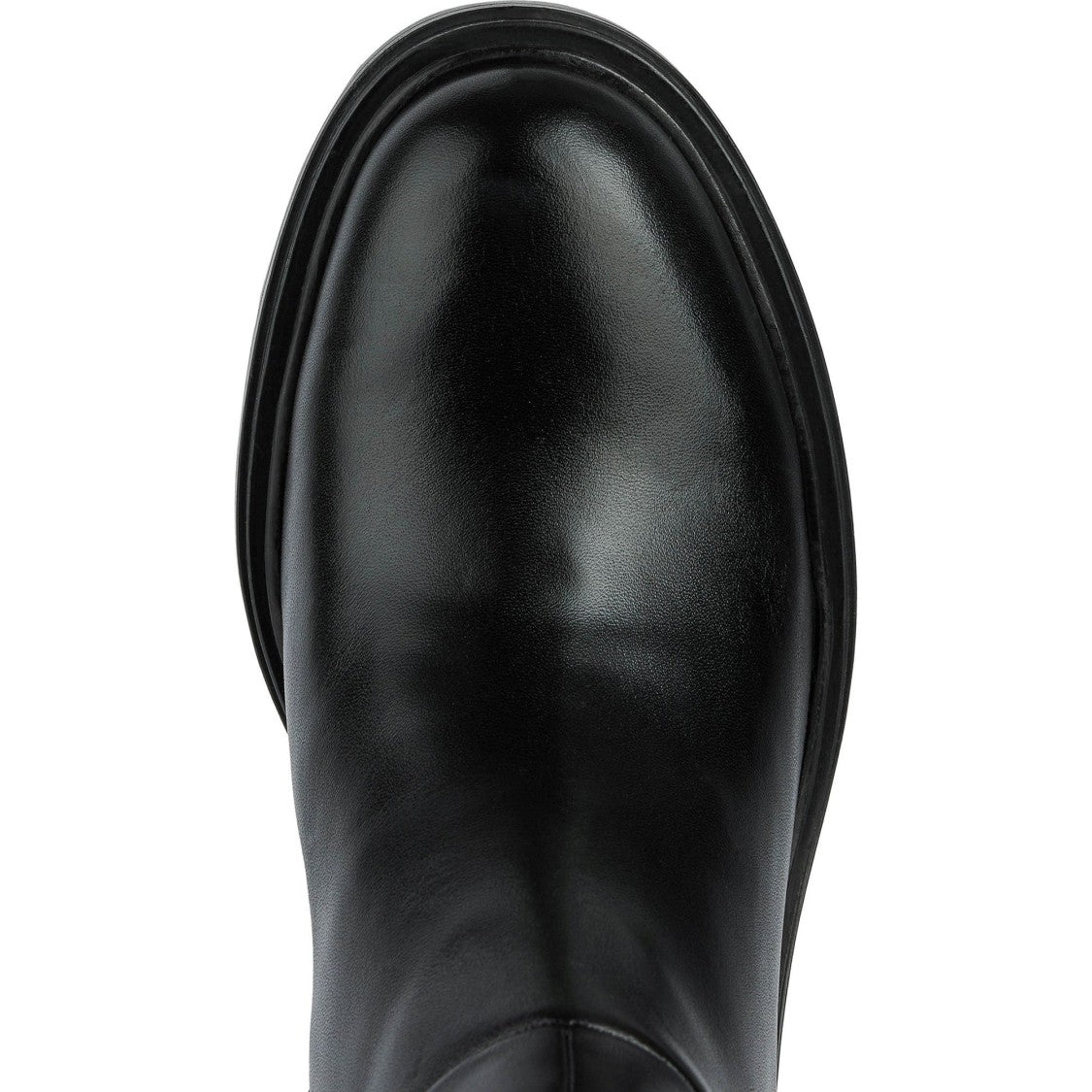 Geox Damiana Black Tall Block Heel Leather Boots