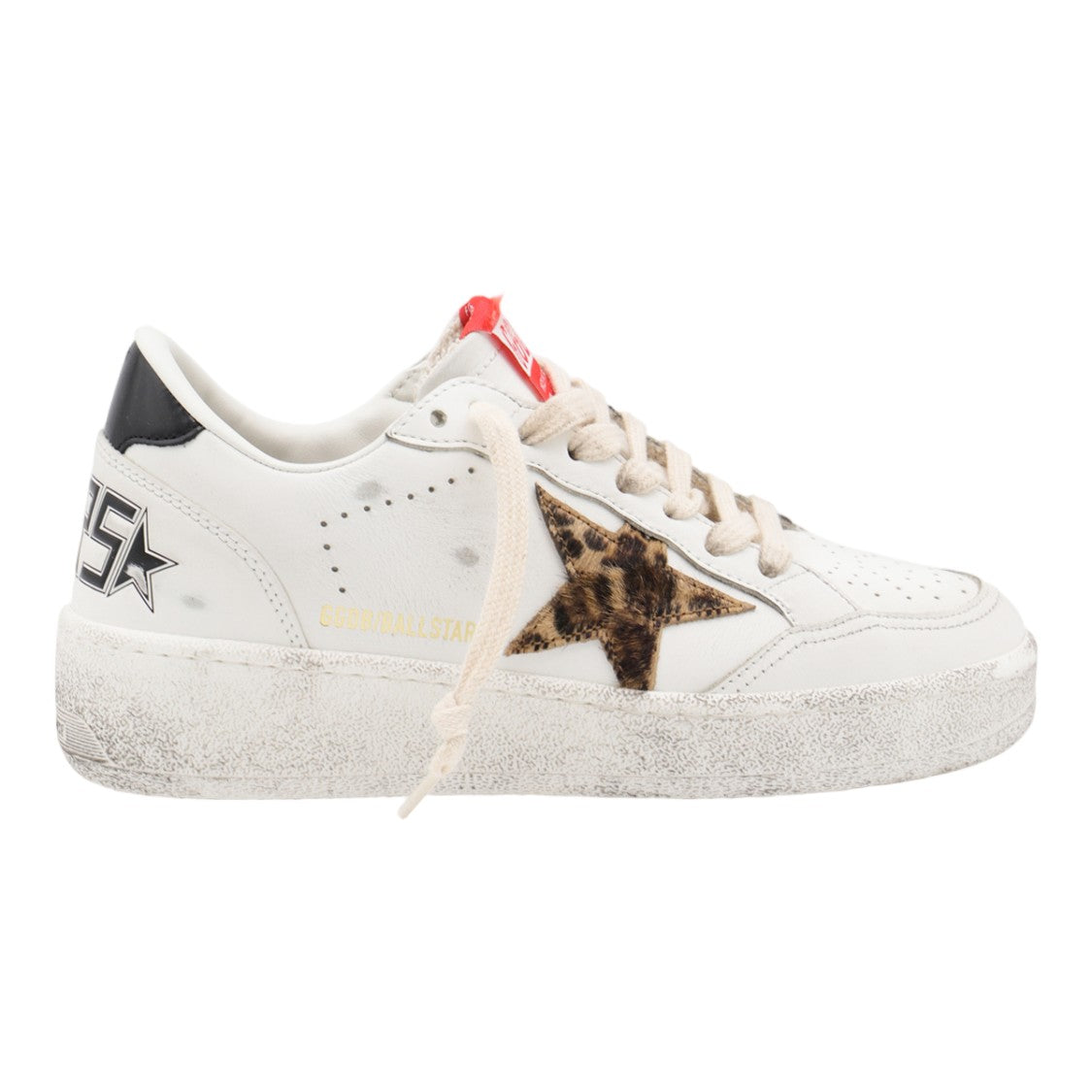 Golden Goose Worn-In White Sneakers With Distressed Sole