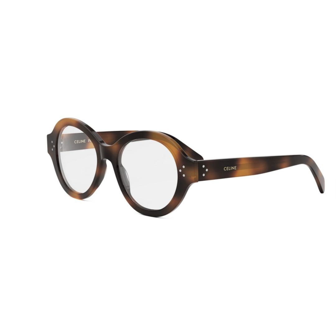 Celine Cl50157i Tortoiseshell-Patterned Round Eyeglasses
