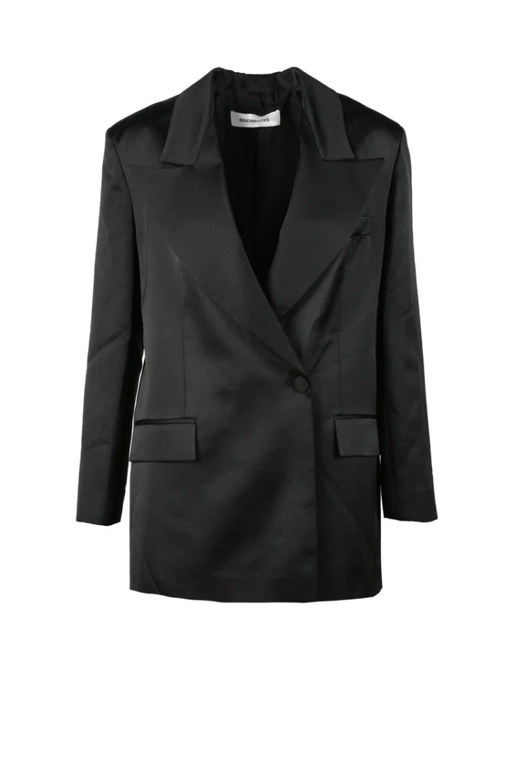 Nine Minutes Polyester And Elastane Jacket - Black