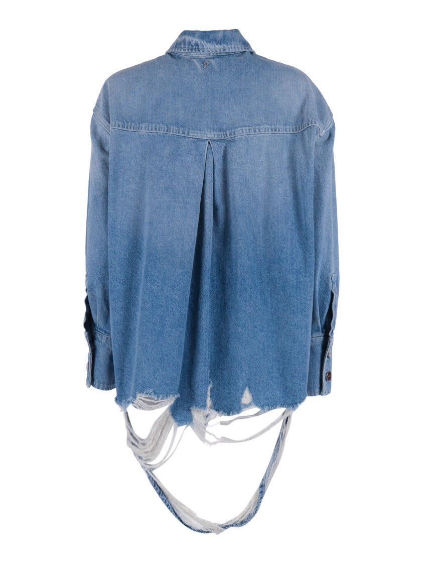 Dondup Denim Classic Distressed Shirt