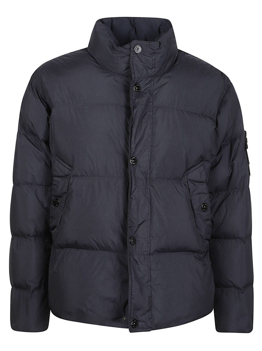 Stone Island Rds High-Collar Quilted Down Jacket