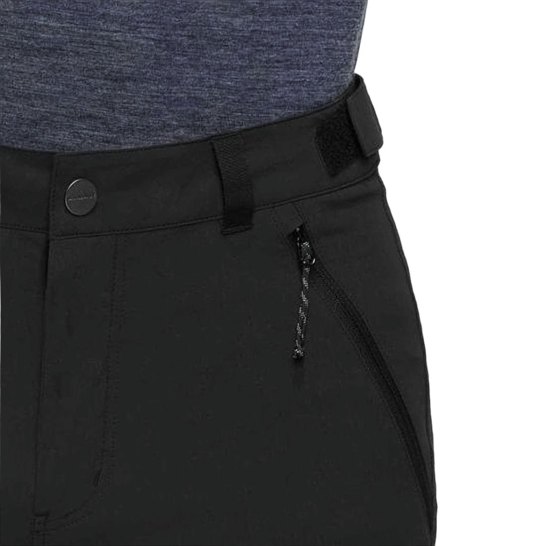 Mammut Streamlined Black Straight Pants With Zippered Pockets