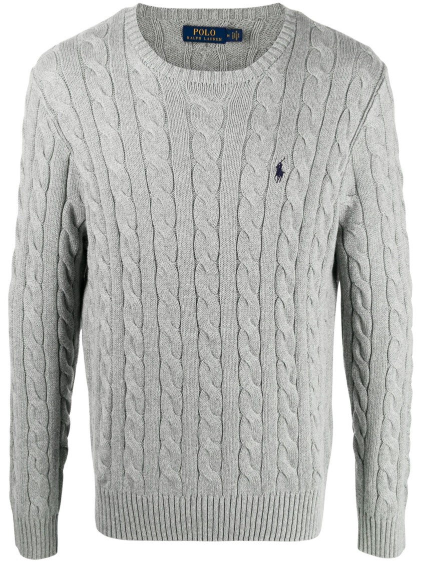 Polo Ralph Lauren Cable Knit Ribbed Embroidered Sweatshirt