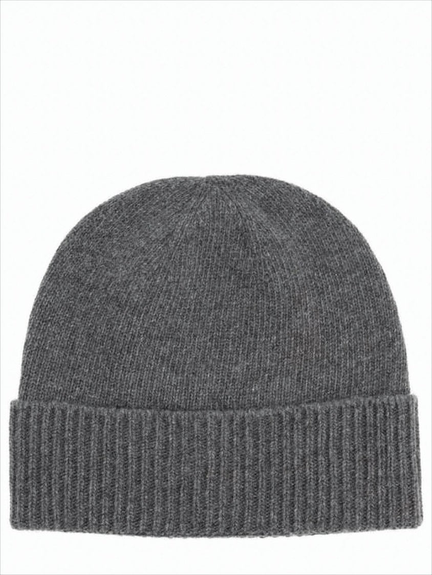 Vivienne Westwood Ribbed Cashmere Beanie With Embroidered Orb Emblem