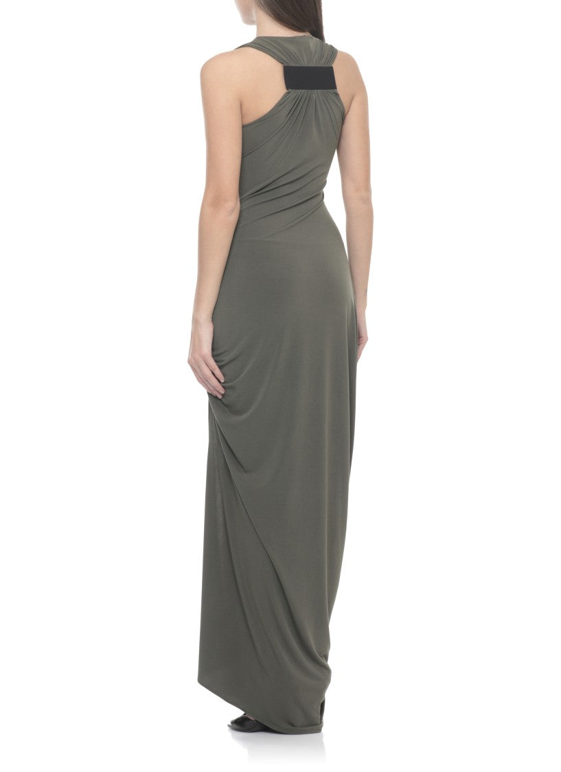 Coperni Suspended Maxi Dress With Contrasting Fabric Inserts