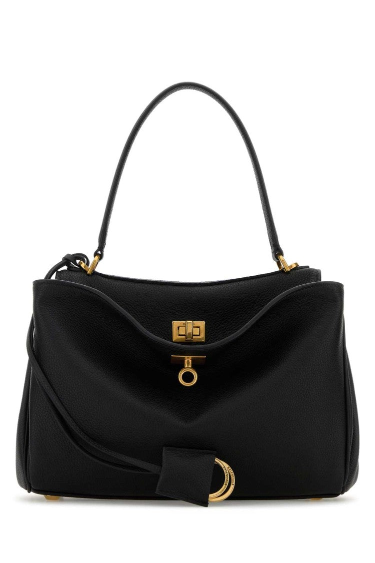 Balenciaga Black Leather Small Rodeo Handbag