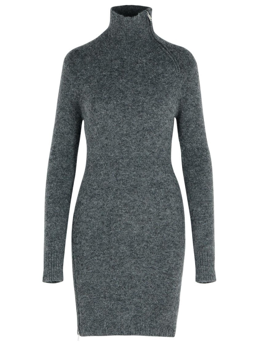 Isabel Marant Étoile 'Ohara' Dark Grey Baby Alpaca Blend Dress