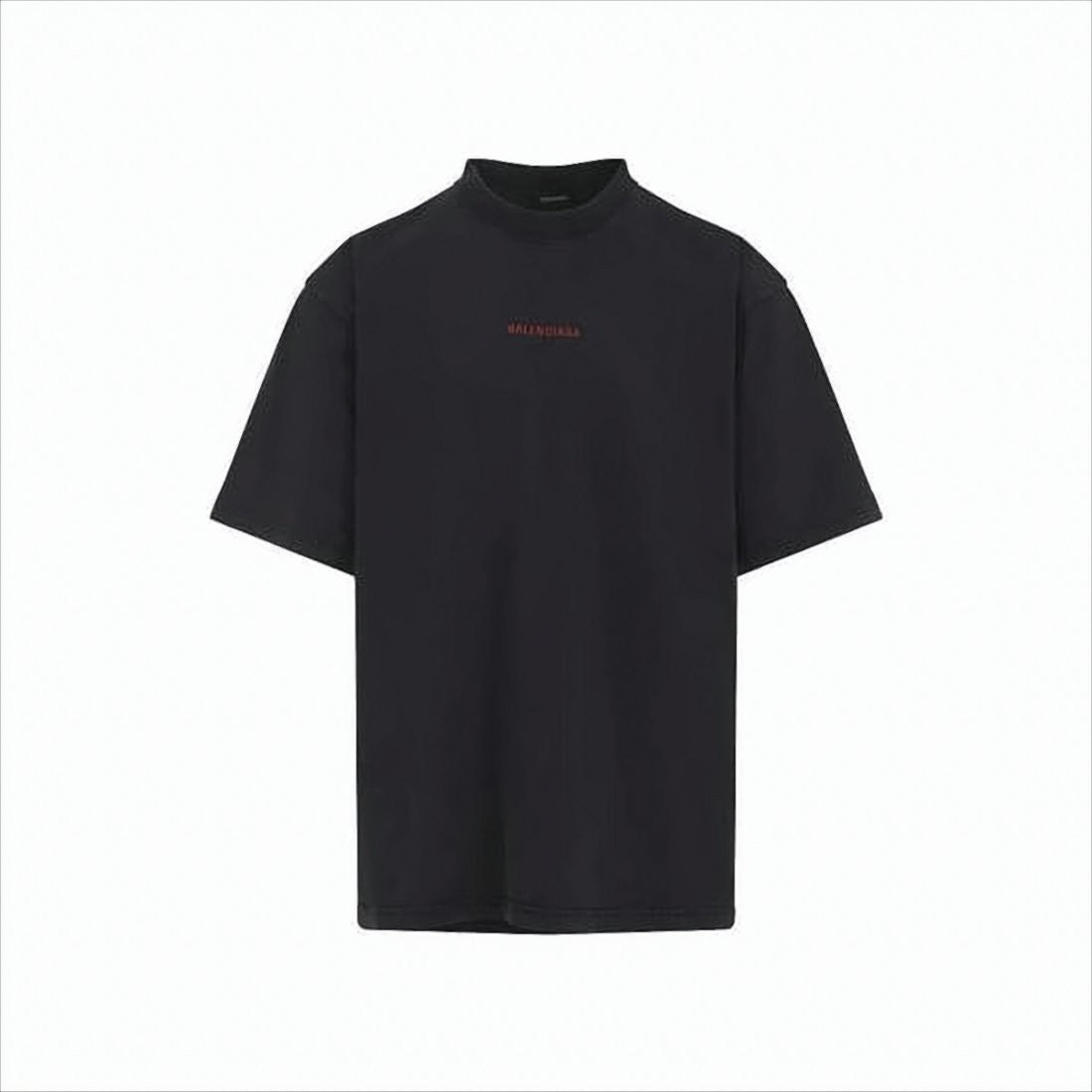 Balenciaga Relaxed-Fit Black T-Shirt With Distinctive Logos