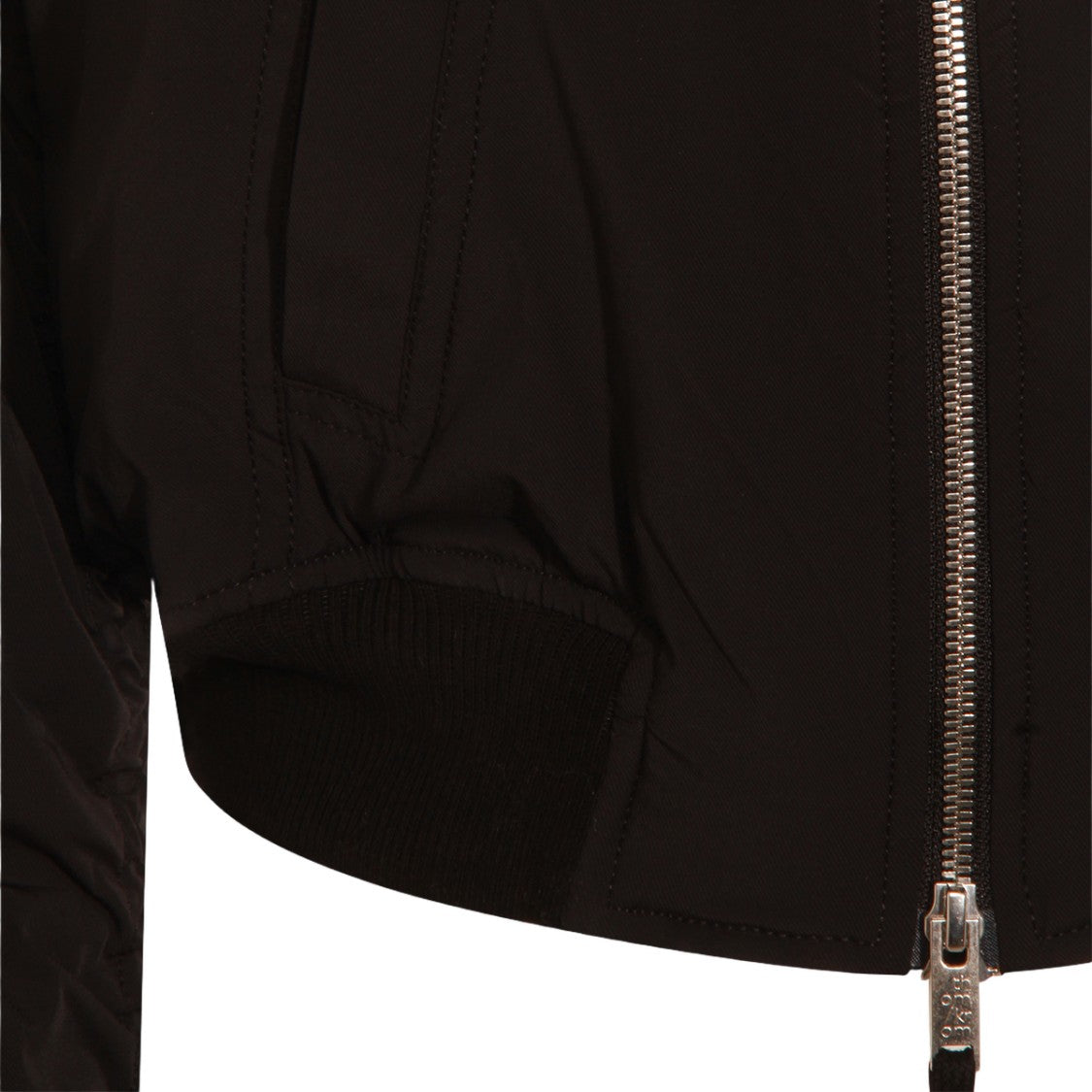 Thom Krom Cropped Black Jacket With  And Ribbed Details
