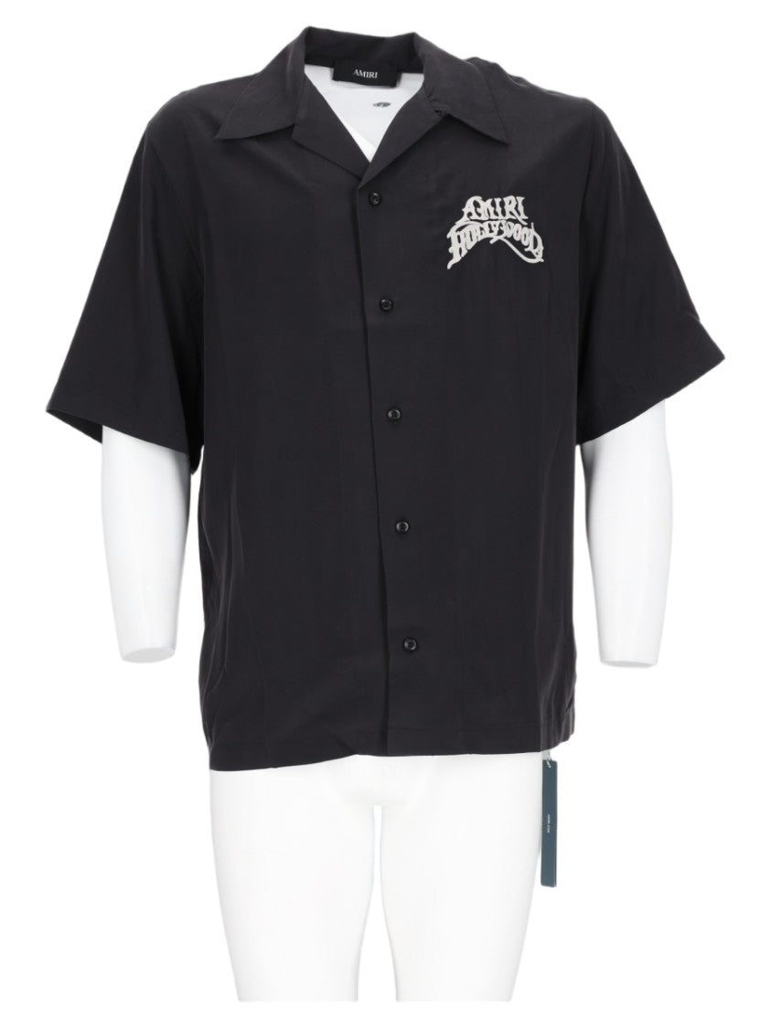 Amiri Black Short-Sleeve Graphic Casual Shirt