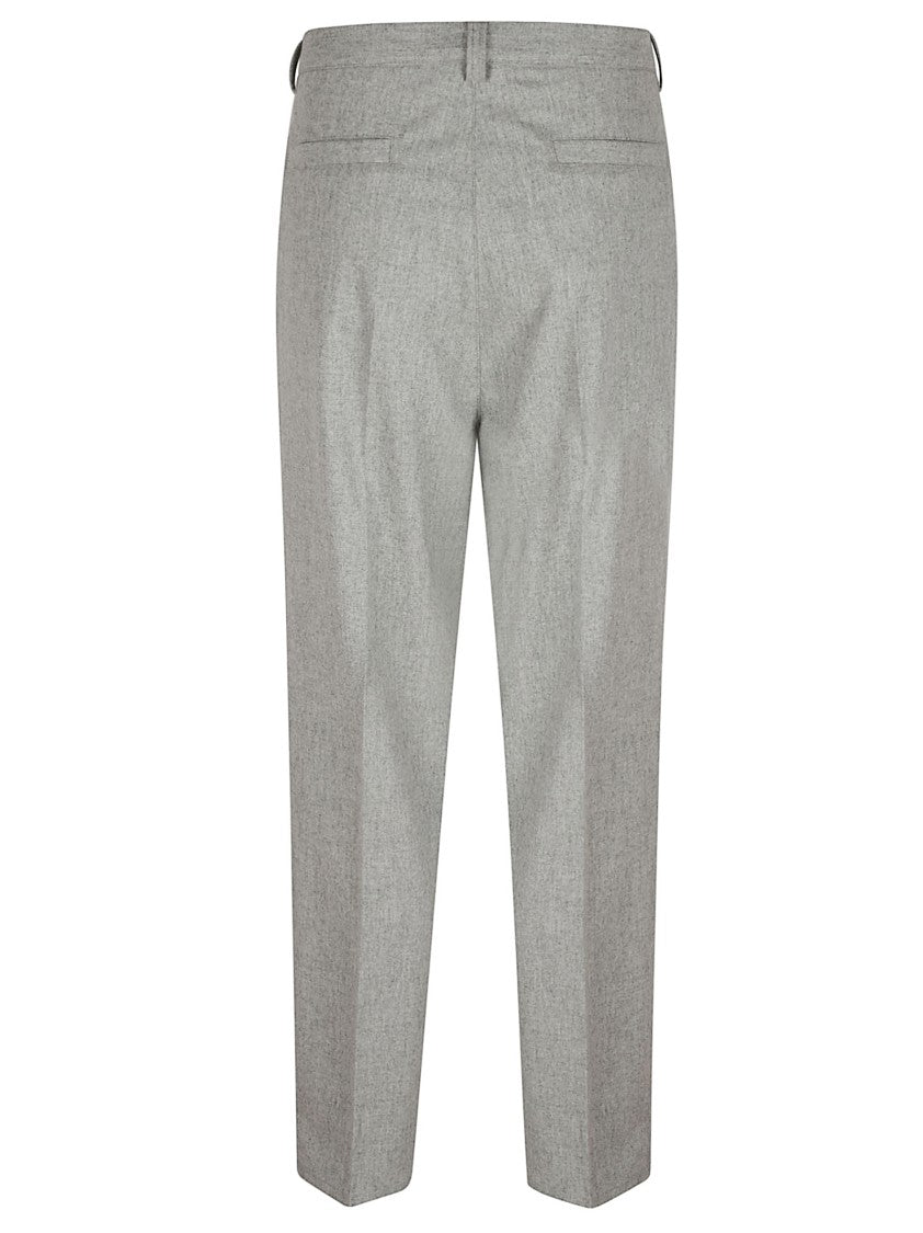 Brunello Cucinelli Medium Grey Wool Trousers