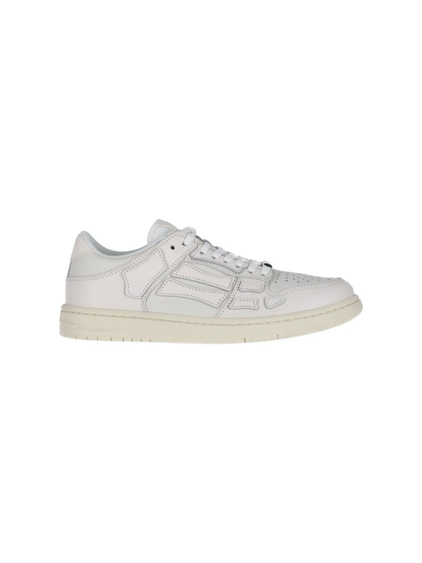 Amiri Skel White Contrasting Leather Low-Top Sneakers