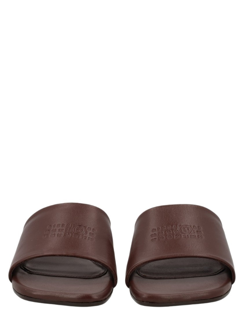 Mm6 By Maison Margiela Anatomic Low-Heeled Embossed Sandals