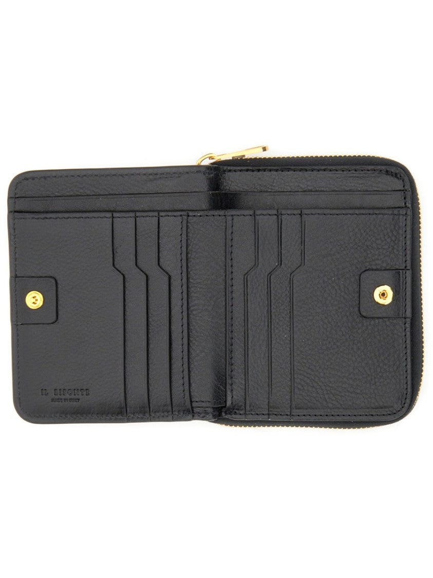 Il Bisonte Compact Textured Leather Wallet