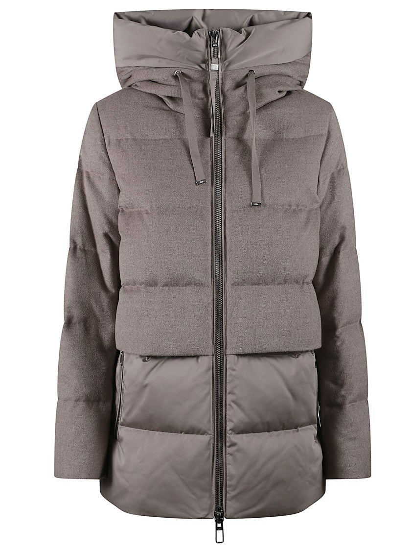 Duno Short Bi-Material Puffer Parka With Adjustable Hood