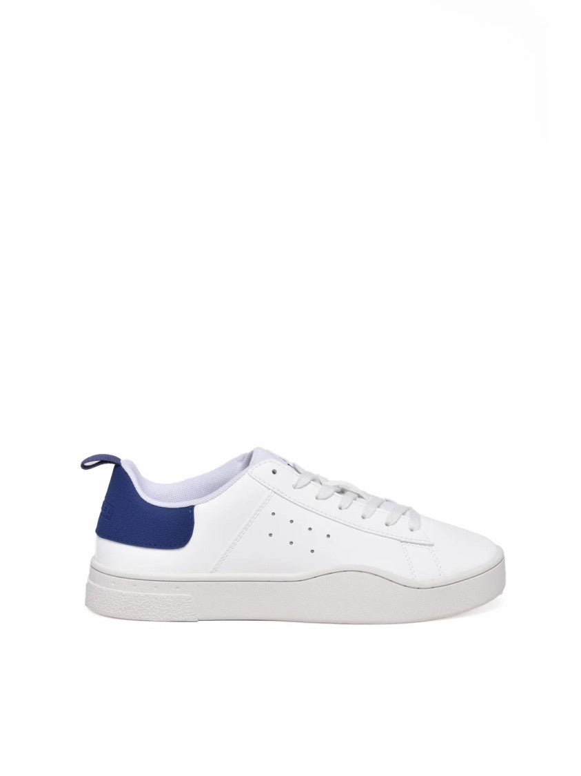 Diesel White Sky Blue Rubber Sneakers