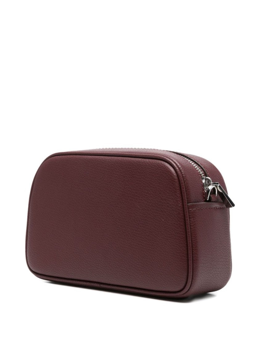 Michael Kors Structured Calfskin Shoulder Bag With Zip Closure