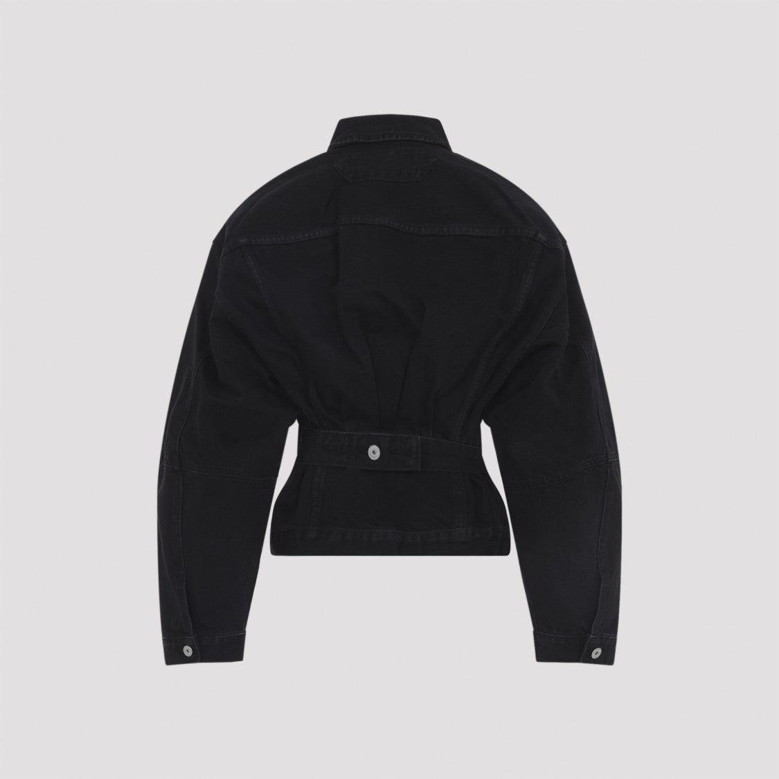 Jacquemus Classic Black Denim Jacket With Tailored Fit