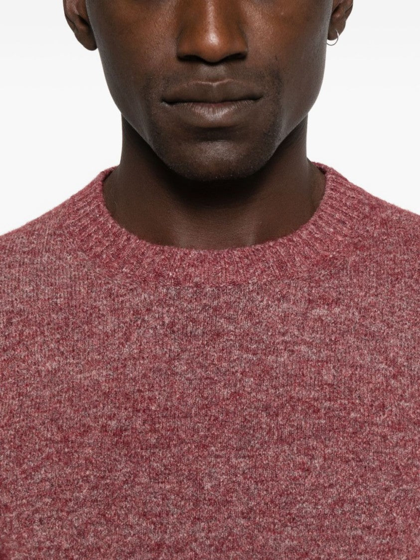 Kangra Textured Knit Red Sweater