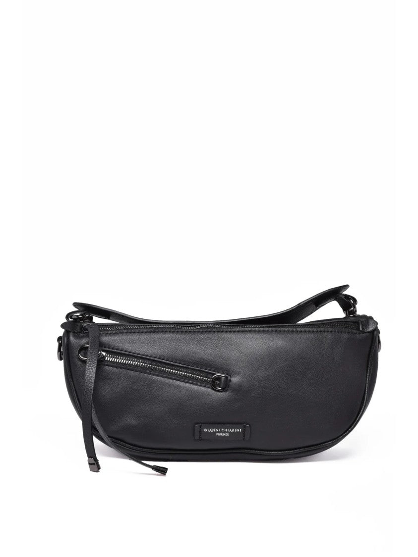 Gianni Chiarini Black Leather Cindy Shoulder Bag