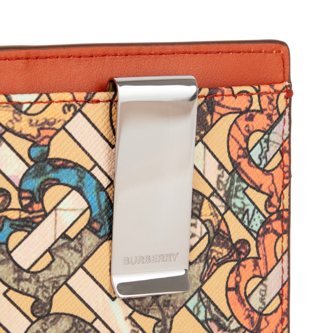 Burberry Multicoloured Card Case With Tb Monogram And Map Print