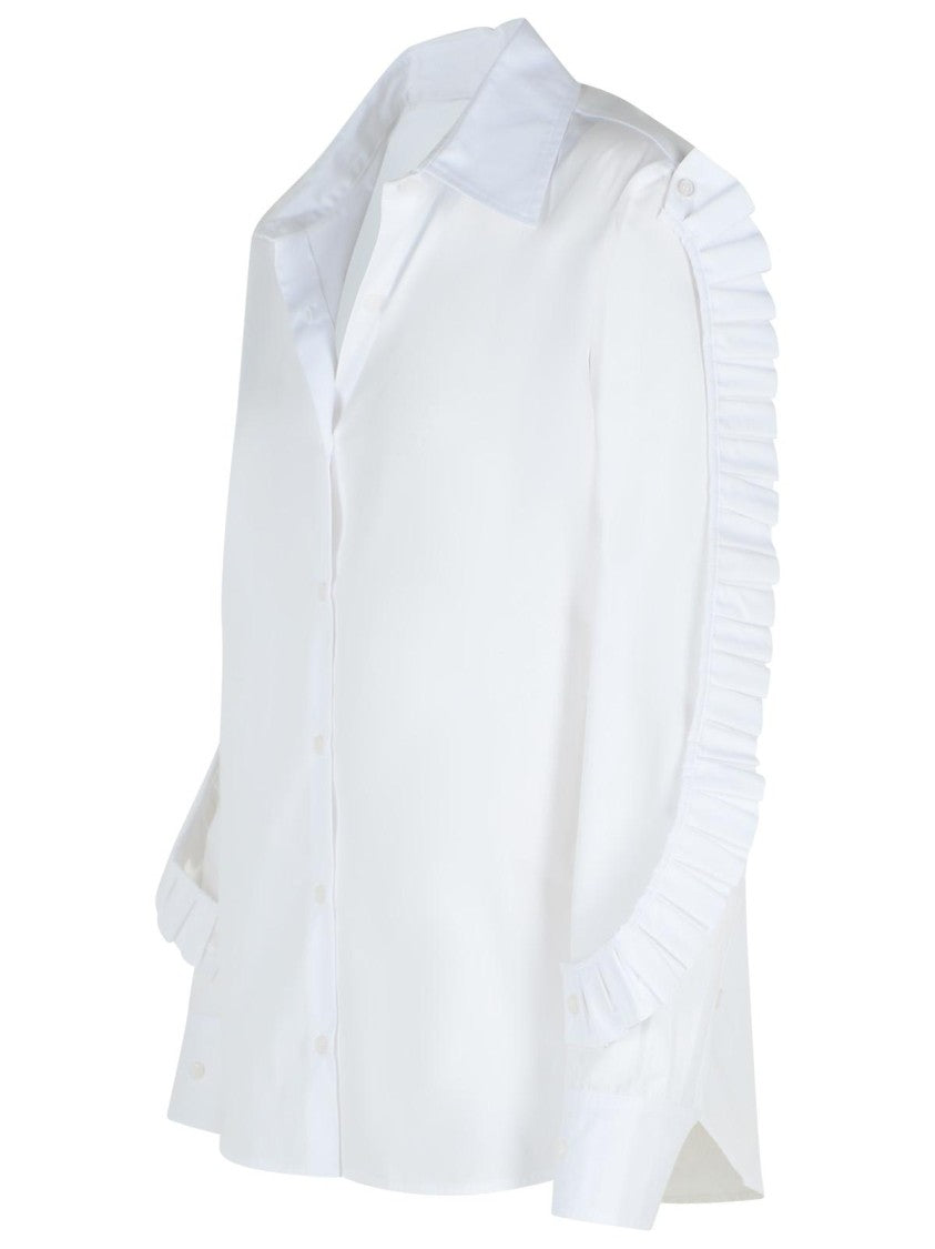 Coperni Ruffle' White Cotton Shirt