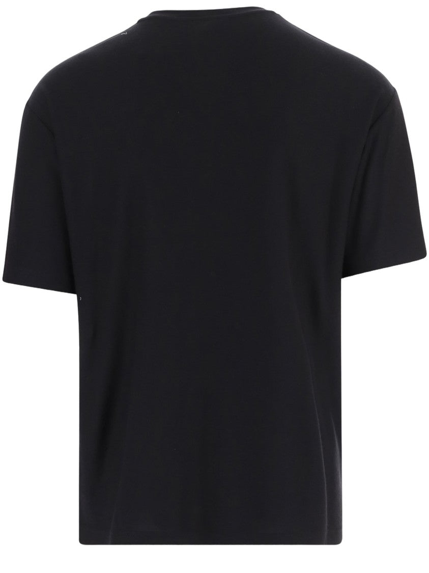 Giorgio Armani Navy Viscose T-Shirt