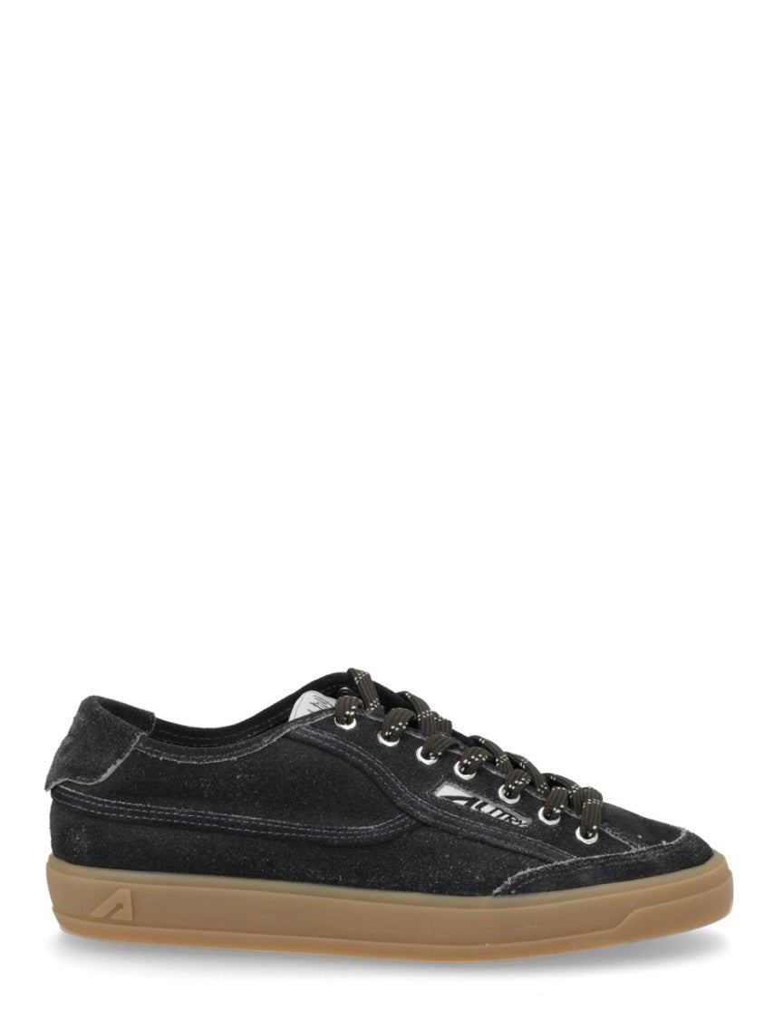 Autry Black Low-Top Suede Leather Sneakers