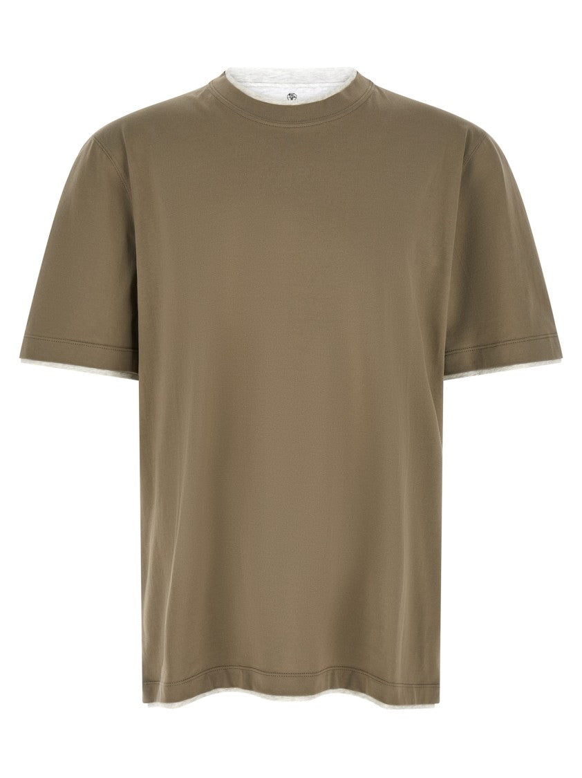 Brunello Cucinelli Double Layer Cotton T-Shirt