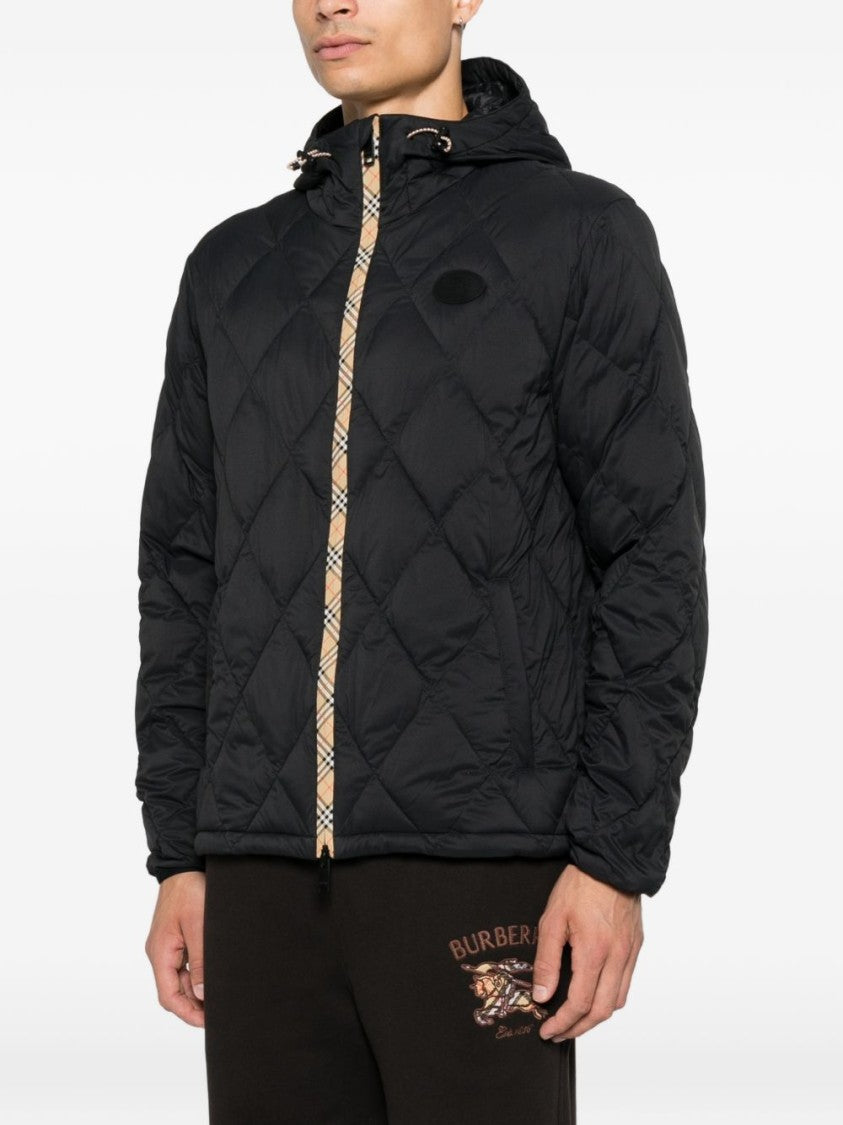 Burberry Quilted Hooded Check Accent Jacket