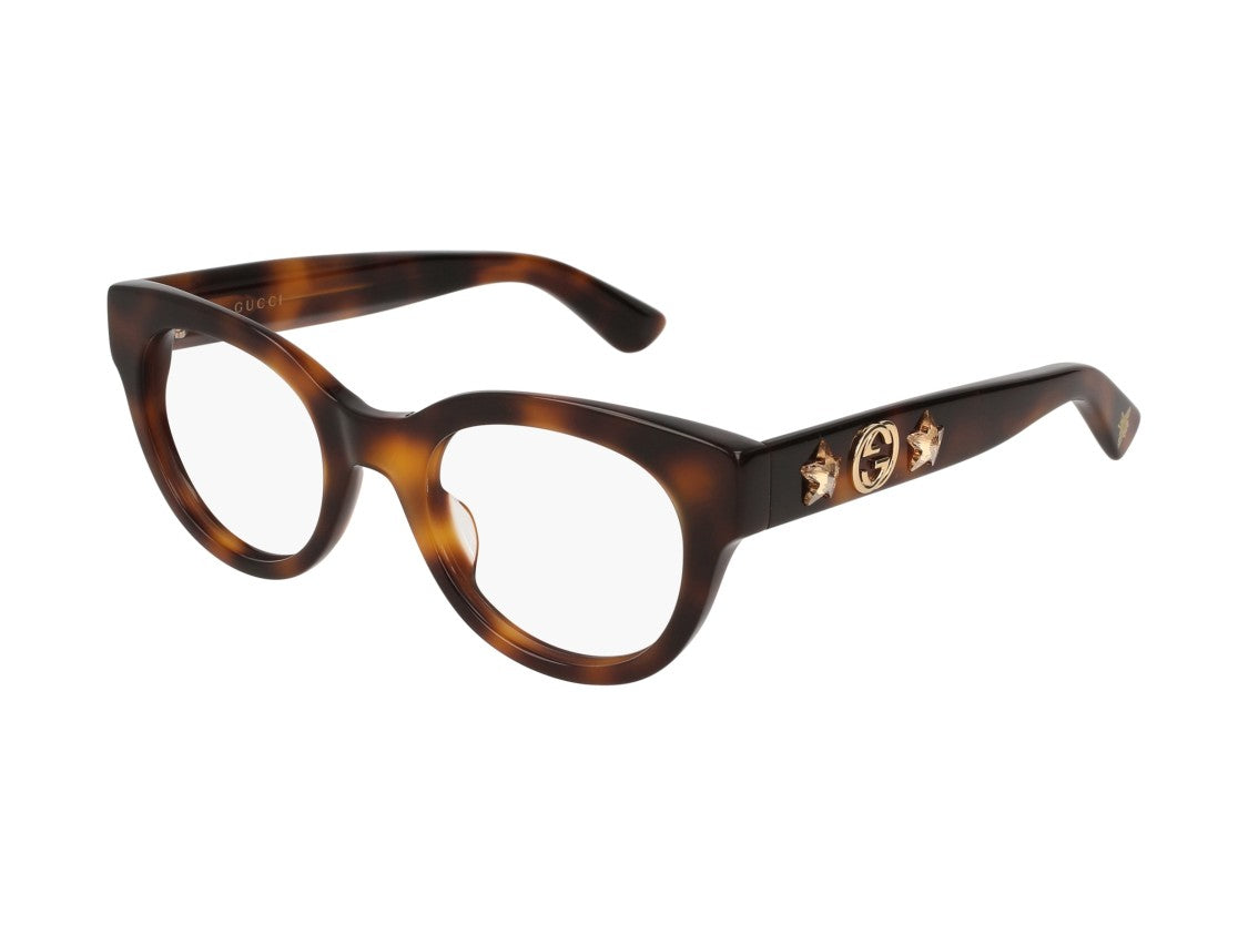 Gucci Gold Gg0209o Tortoiseshell Acetate Eyeglasses