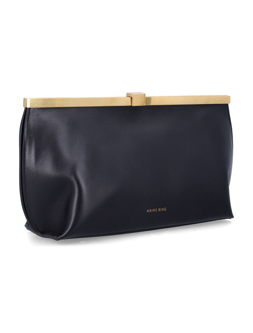 Anine Bing Anine Leather Frame Clutch