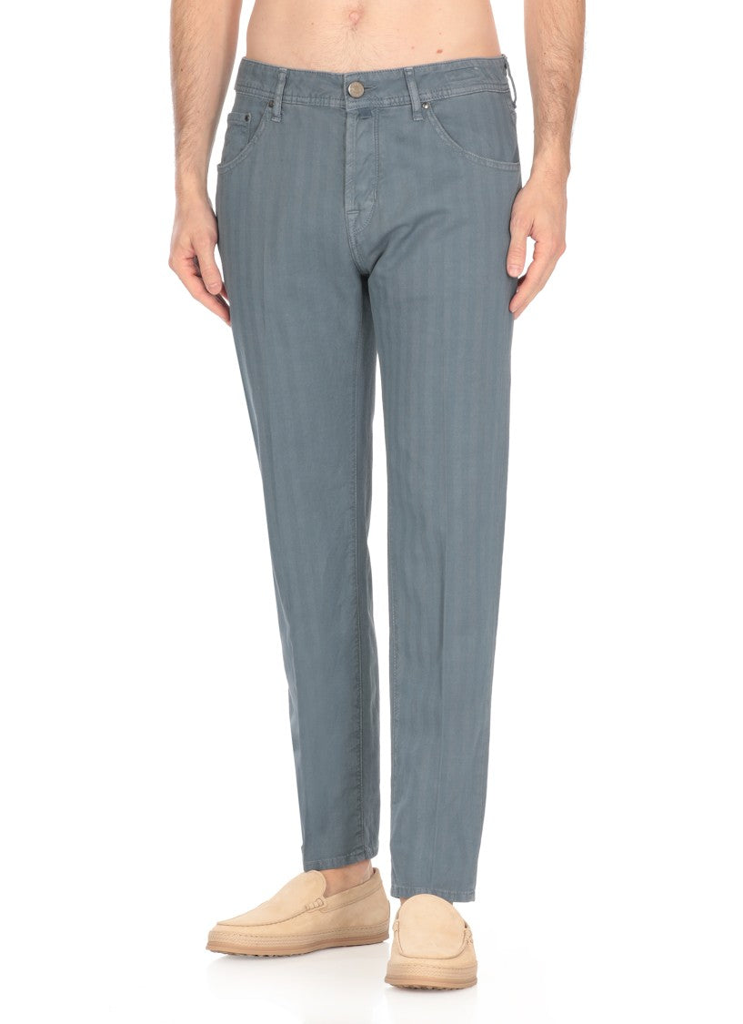 Jacob Cohen Blue Cotton Jeans