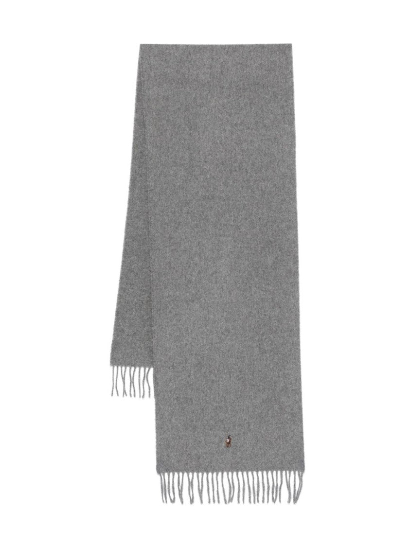 Polo Ralph Lauren Fringed Wool Scarf With Subtle Logo Detail