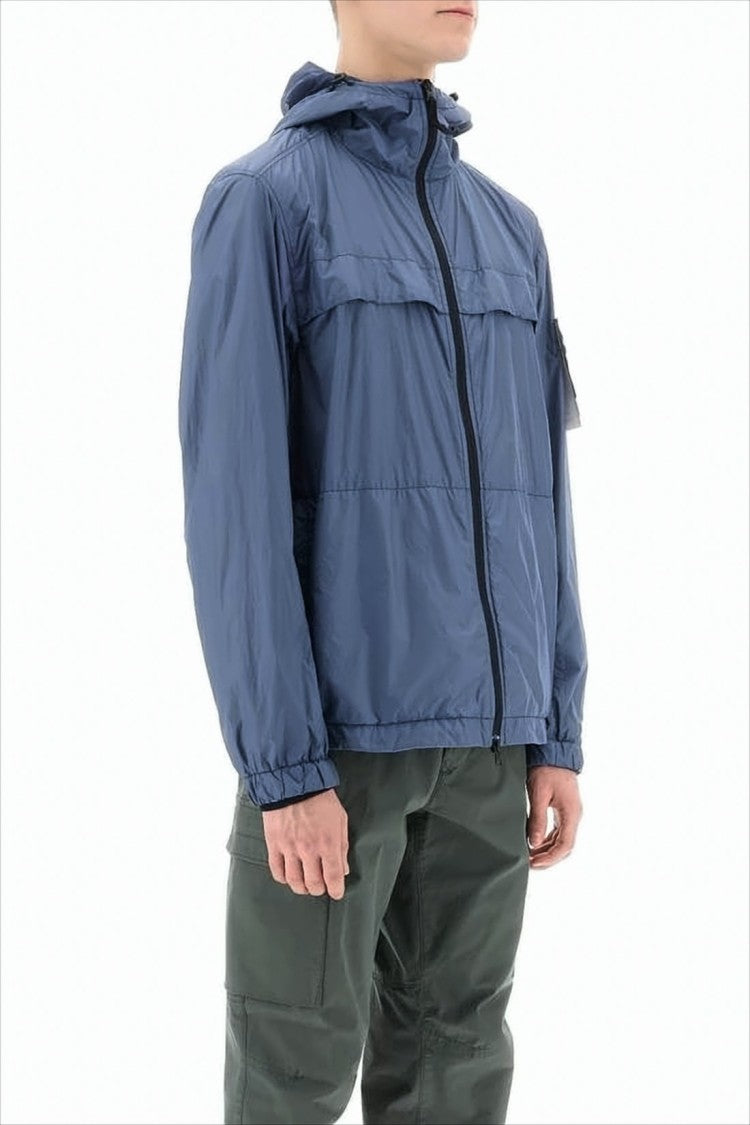 Stone Island Lightweight Hooded Jacket With Distinctive Patch