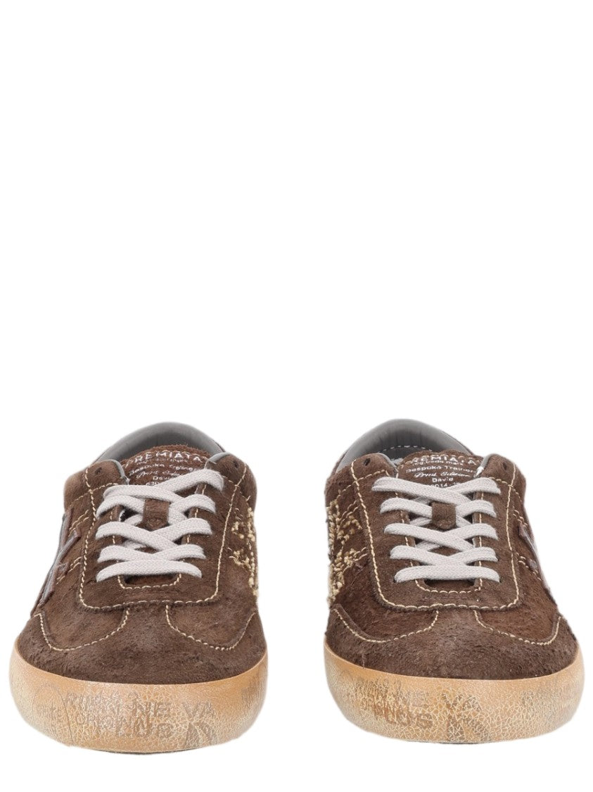 Premiata Brown Vintage Aesthetic Suede Sneakers