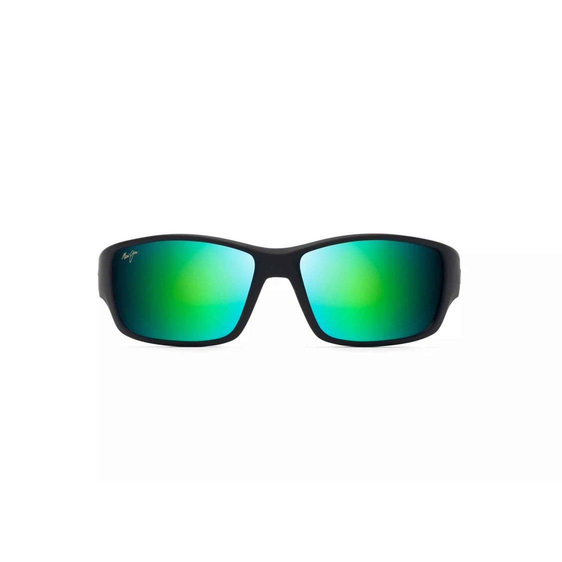 Maui Jim Local Kine Rectangular Frame Sunglasses With Reflective Green Lenses